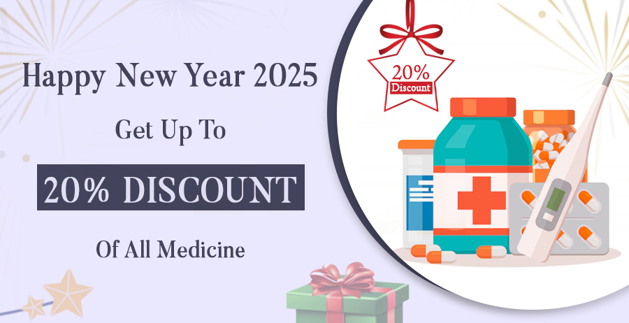 Happy New Year 2025 - Get up to 20% Discount of All Medicine